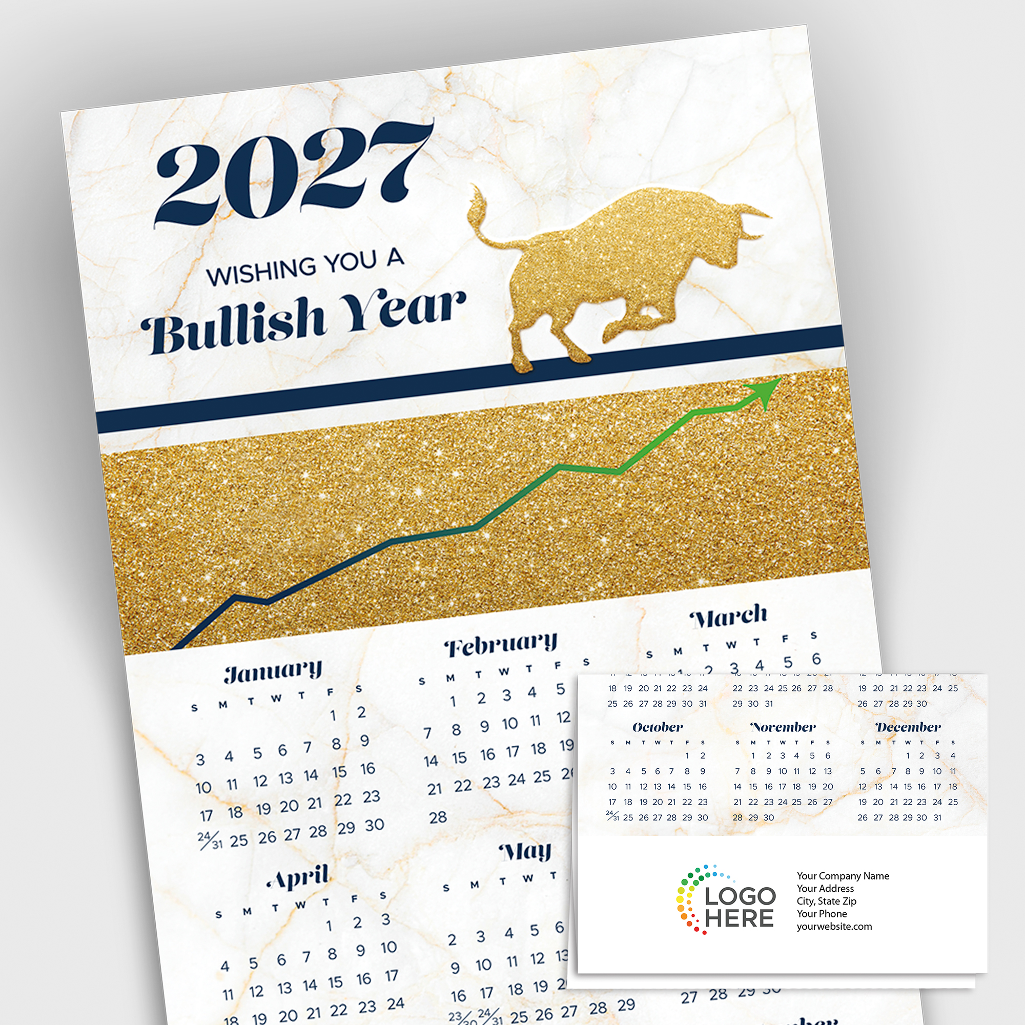 Bullish Year Calendar Card D3486U-AA